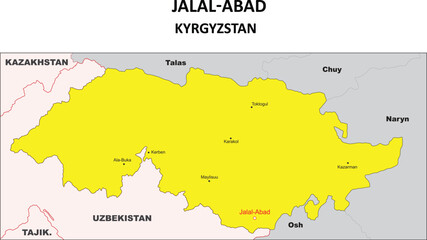 JALAL-ABADMap. Major city map of ISSYK KUL. Political map of JALAL-ABADwith country capital.