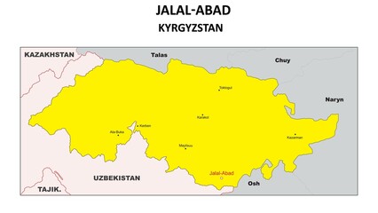 JALAL-ABADMap. Major city map of ISSYK KUL. Political map of JALAL-ABADwith country capital.