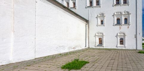 Suzdal, Vladimir region, Russia, Golden Ring: - The Suzdal Kremlin is the oldest part of the Russian city of Suzdal, the walls of the ancient Kremlin on a summer evening