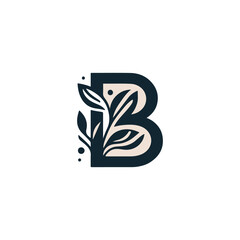 b letter beauty logo, b luxury logo, b alphabet logo, floral b design