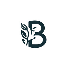 b letter beauty logo, b luxury logo, b alphabet logo, floral b design