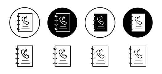 Phonebook icon depicting contact information and directory services, suitable for communication platforms and business directories