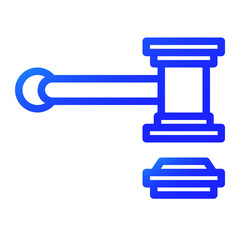 the judge struck the gavel gradient icon style