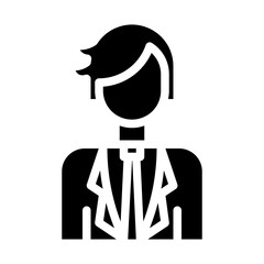 lawyer man solid icon style