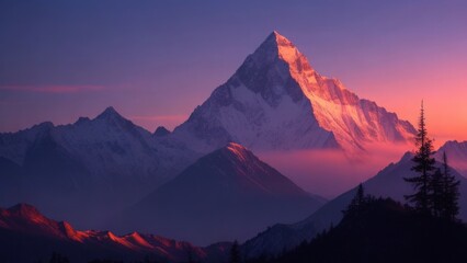 Beautiful scenery of mountains