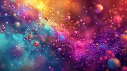 Colorful Abstract Background with Vibrant Digital Particle Effects