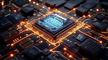 Obraz premium computer circuit board