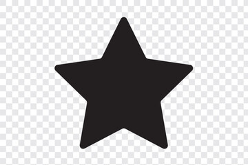 Obraz premium Star icon isolated on black, white and transparent background. Favorite, Best Rating, Award symbol. Vector Illustration