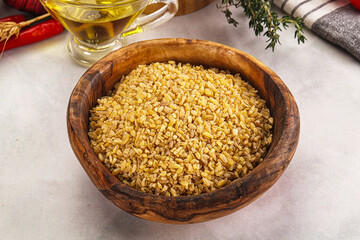 Dry wheat bulgur fow cooking