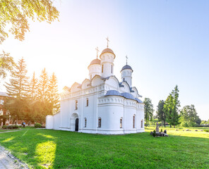 Suzdal, Russia, The Golden Ring: The famous landmark of the ancient Russian city of Suzdal is the Cathedral of the Ordination of the Monastery of the Ordination.