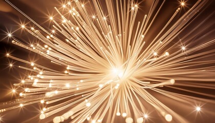 A stunning golden light burst with radiant streaks extending outward in all directions. The warm hues create a luminous and energetic composition, evoking feelings of awe and inspiration. 