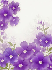 Fototapeta premium Abstract spring background with purple flowers