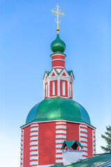 Suzdal, Russia, The Golden Ring: The Holy Gates and the Chapel with the gatehouse in the monastery...