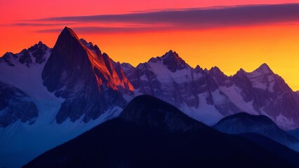 Beautiful scenery of mountains