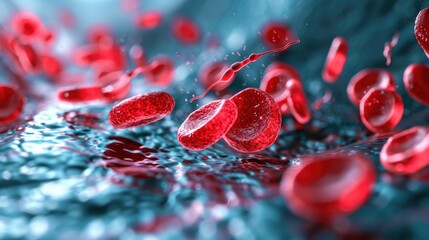 Fototapeta premium Red blood cells abstract background