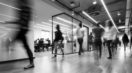 Fototapeta premium Dynamic Fast-Paced Startup Environment in Hyper-Realistic Style