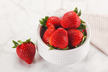 Sweet srawberry in the bowl