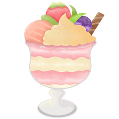 Desserts & Sweet Foods Flat Design Icon Set