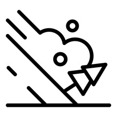 Avalanche icon. Vector line icon