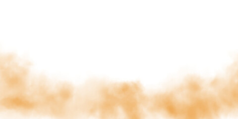 Fototapeta premium Yellow fog in slow motion. Realistic atmospheric yellow smoke. Yellow fume slowly floating rises up. PNG. 
