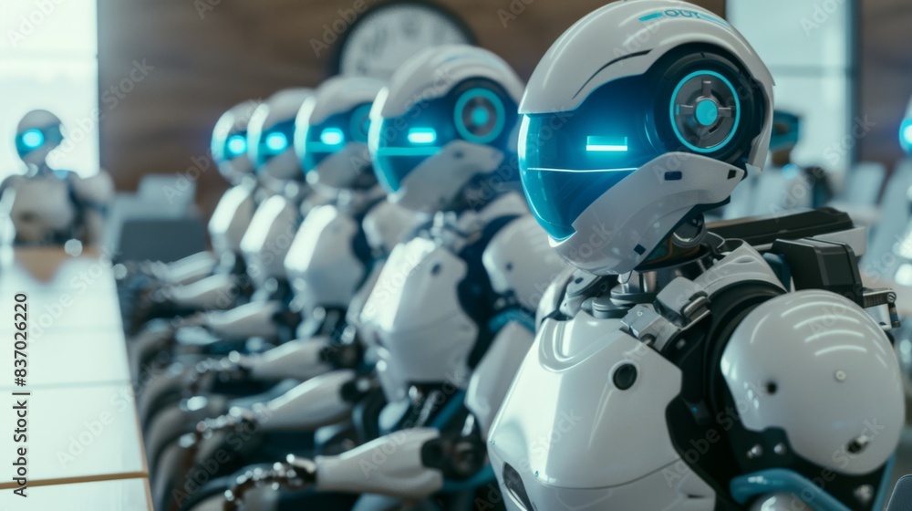 Poster the line of ai robots