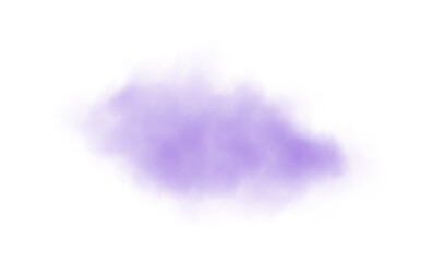 Purple smog clouds on floor. Fog or smoke. Isolated transparent special effect. Morning fog over land or water surface. Magic haze. PNG.
