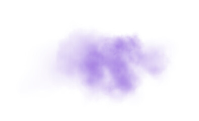 Purple smog clouds on floor. Fog or smoke. Isolated transparent special effect. Morning fog over land or water surface. Magic haze. PNG.
