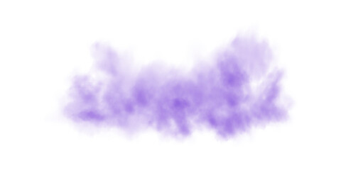 Fototapeta premium Purple fog in slow motion. Realistic atmospheric purple smoke. Purple fume slowly floating rises up. PNG. 