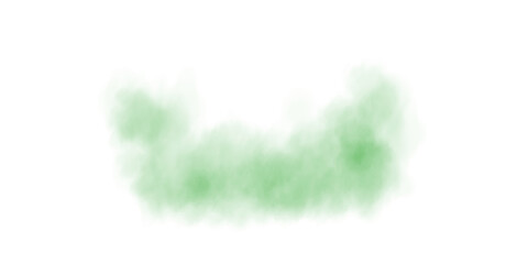 Green fog in slow motion. Realistic atmospheric green smoke. Green fume slowly floating rises up. PNG.
