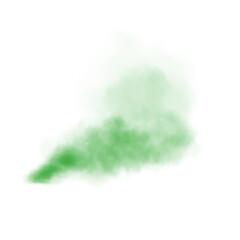 Green fog in slow motion. Realistic atmospheric green smoke. Green fume slowly floating rises up. PNG.
