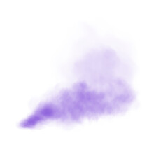 Purple smog clouds on floor. Fog or smoke. Isolated transparent special effect. Morning fog over land or water surface. Magic haze. PNG.
