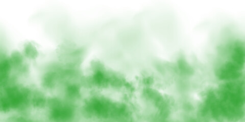 Green fog in slow motion. Realistic atmospheric green smoke. Green fume slowly floating rises up. PNG.
