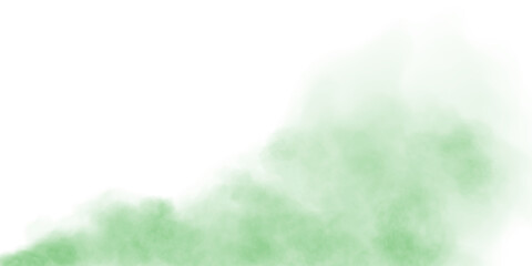 Green fog in slow motion. Realistic atmospheric green smoke. Green fume slowly floating rises up. PNG.
