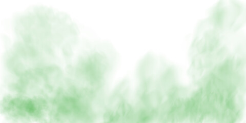 Fototapeta premium Green fog in slow motion. Realistic atmospheric green smoke. Green fume slowly floating rises up. PNG. 