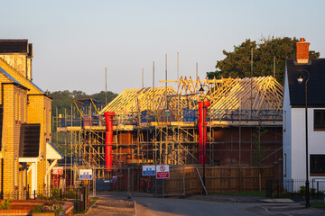 New build house development estate in england uk