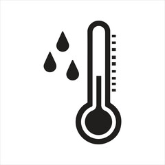 Thermometer icon. Heatwave icon, climate change, global warming icon