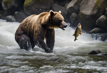 Obraz premium A close up of a Brown Bear in the wild