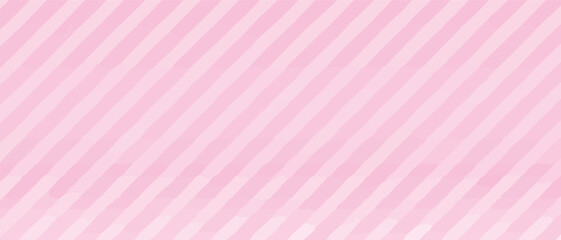シンプルなストライプ・ボーターのテクスチャ素材　イラスト　ピンク　水彩
