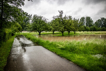 Hochwasser Rems in Winterbach im Remstal Rems-Murr-Kreis 