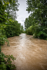 Hochwasser Rems in Winterbach im Remstal Rems-Murr-Kreis 