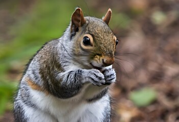 Obraz premium A view of a Grey Squirrel in a tree