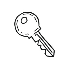 house key icon isolated on white background