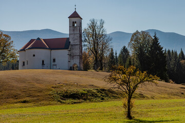 Fototapeta premium St. Volbenk's Church in Zelše, Slovenia