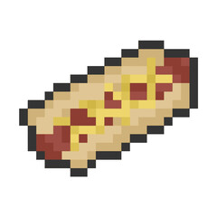 Fototapeta premium hotdog pixel art for dynamic digital projects and designs.