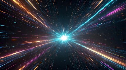 Fototapeta premium Granater AI Abstract space background with bright light and stars, perfect for adding a touch of cosmic beauty to your design projects.