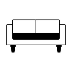 Sofa icon vector. Furniture illustration sign. Armchair symbol or logo.