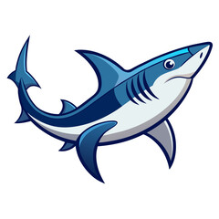Obraz premium shark vector icon illustration 
