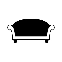 Sofa icon vector. Furniture illustration sign. Armchair symbol or logo.