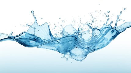 water splash isolated on white