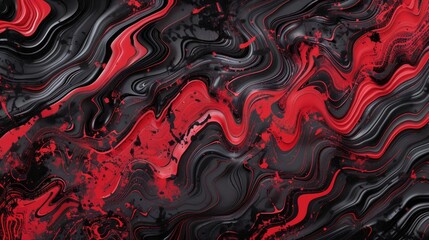 Obraz premium Red and Black Abstract Painting